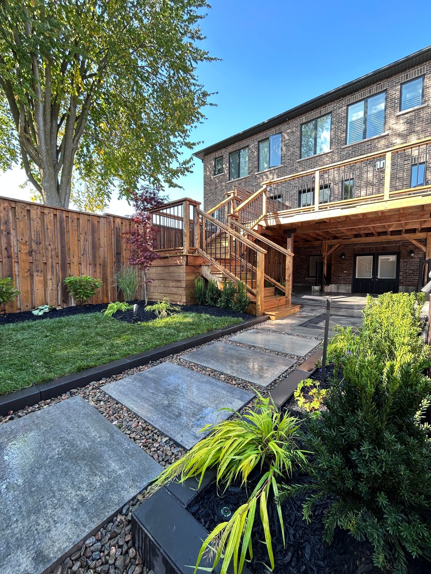 Planting , decks, backyard