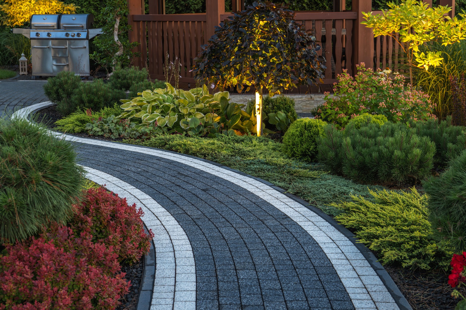 Concrete Brick Garden Pathway
